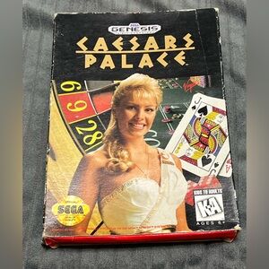 Caesars Palace (Sega Genesis, 1993) w/ Box game WORKS!